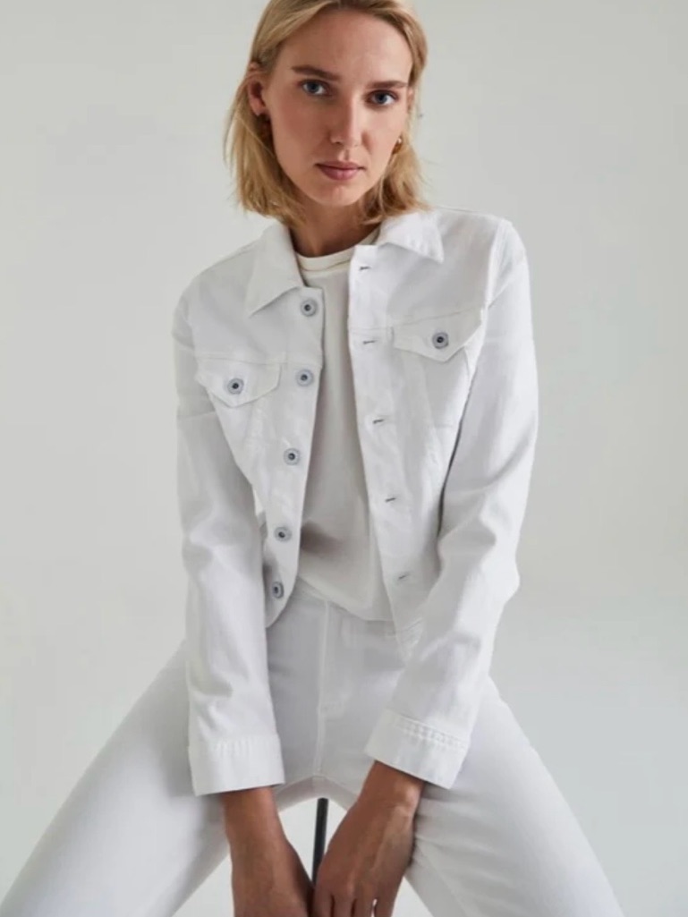 Ag Adriano Goldschmied White Denim Robyn Jacket